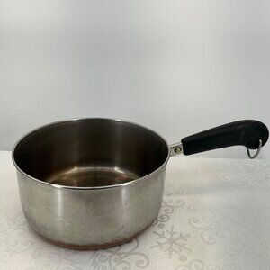 Revere Ware 2 Qt Stainless Steel Copper Bottom Saucepan With Handle No‎ lid